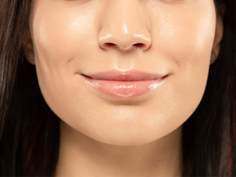 close-up of glowing youth ful face to illustrate using Dysport