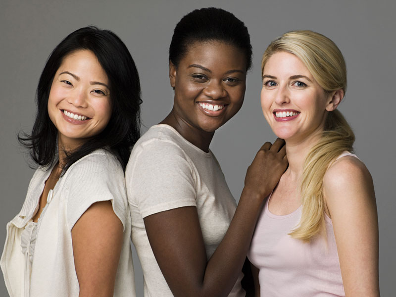 Three happy women to illustrate how to lose weight with PCOS